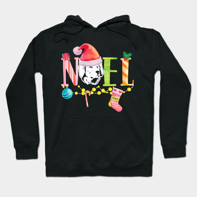 Christmas Noel Great Pyrenees Dog Gift for Dog Lover Hoodie by lostbearstudios